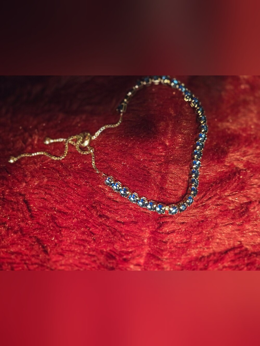 Silver Bolo Tennis Bracelet with Blue Stones